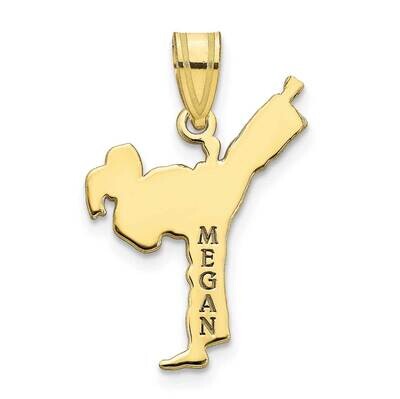 Personalized Girl Karate Pendant 10k Gold 10XNA704Y, MPN: 10XNA704Y,