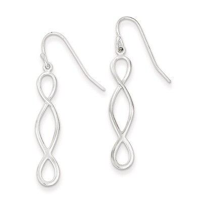 Twist Dangle Earrings Sterling Silver Polished QE9032, MPN: QE9032, 886774750187