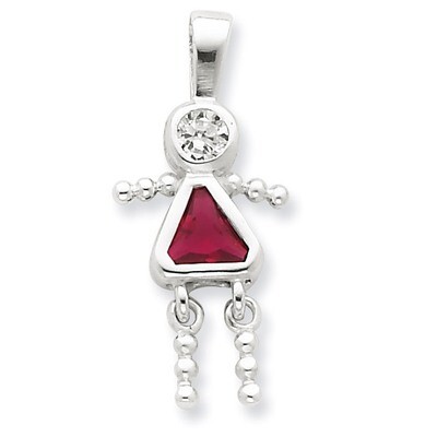 July Girl Pendant Diamond Sterling Silver QC6714JUL, MPN: QC6714JUL, 716838194063