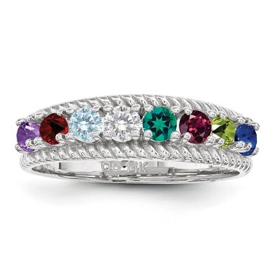 8 Birthstones family jewelry ring Sterling Silver XMR8/8SS, MPN: XMR8/8SS, 883957963273