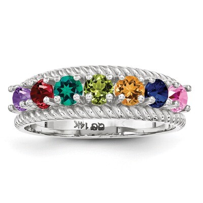7 Birthstones family jewelry ring Sterling Silver XMR8/7SS, MPN: XMR8/7SS, 883957900650