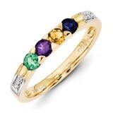 4 Birthstones Family Jewelry Diamond Semi-Set Ring 14k Yellow Gold XMR43/4, MPN: XMR43/4, 883957380…