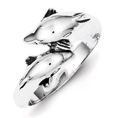 Dolphin Ring Sterling Silver QR377, MPN: QR377, 883957251622