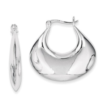 Hoop Earrings Sterling Silver QE4695, MPN: QE4695, 883957932989