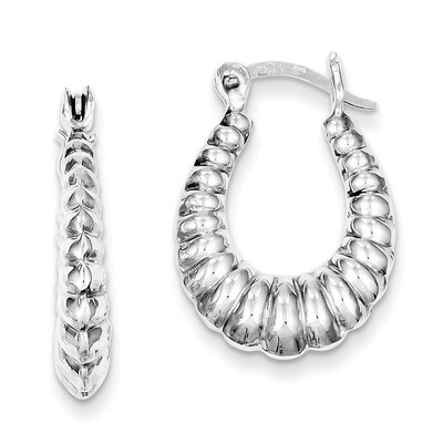 Hoop Earrings Sterling Silver QE546, MPN: QE546, 883957936512