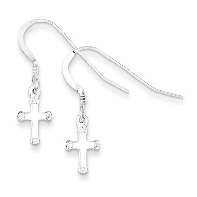 Cross Earrings Sterling Silver QE4265, MPN: QE4265, 883957929347