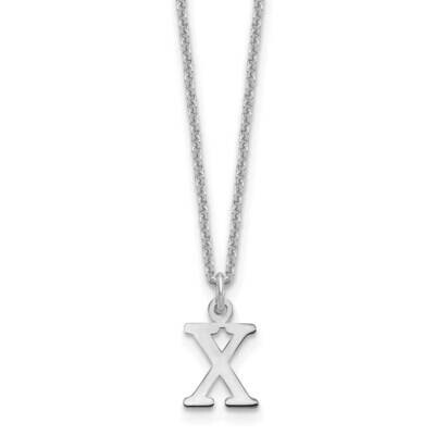 Cutout Letter X Initial Necklace 10k White Gold 10XNA727W/X, MPN: 10XNA727W/X,