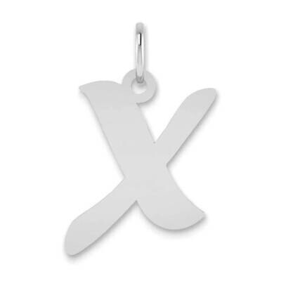 Script Letter X Initial Pendant 14k White Gold Polished YC1438WX, MPN: YC1438WX, 196904077382