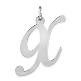 Fancy Script Initial X Charm Sterling Silver Large QC5090X, MPN: QC5090X, 883957326757