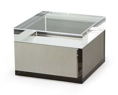 Tizo Acrylic Large Silver Square Box HA222SLBX, MPN: HA222SLBX,