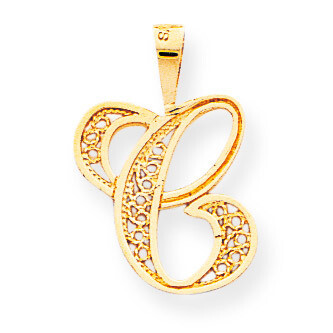 SCRIPT Initial C Charm 10k Gold 10C242/C, MPN: 10C242/C, 883957343839