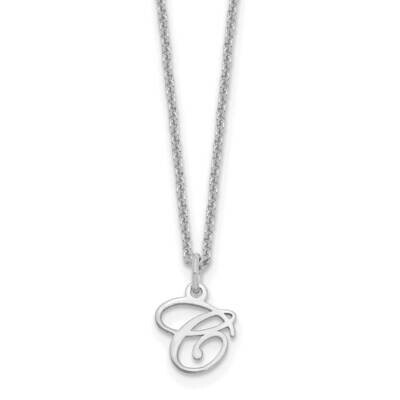 Letter C Initial Necklace 10k White Gold 10XNA756W/C, MPN: 10XNA756W/C,