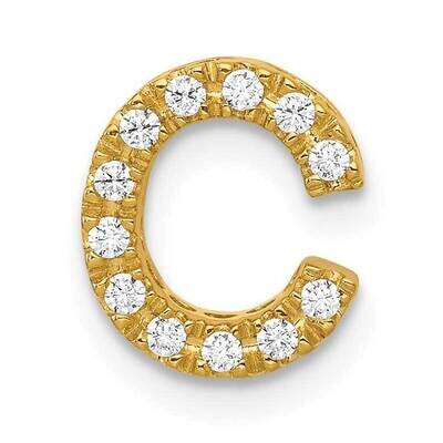 Initial C Charm 14k Gold Diamond PM5221C-010-YA, MPN: PM5221C-010-YA, 883957306964