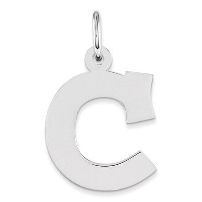 Block Initial C Charm Sterling Silver QC5095C, MPN: QC5095C, 191101182372