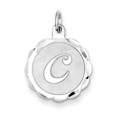 Brocaded Initial C Charm Sterling Silver QC4161C, MPN: QC4161C, 883957128504
