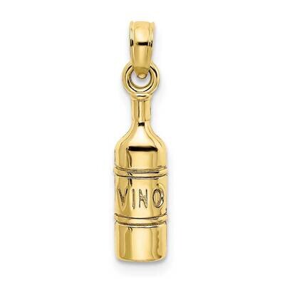 Wine Bottle Charm 10k Gold 10K7288, MPN: 10K7288,