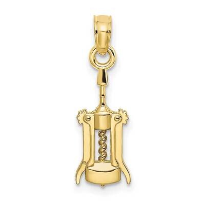 Wine Opener Charm 10k Gold 10K7294, MPN: 10K7294,