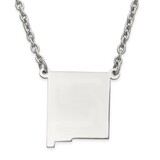 New Mexico State Pendant Necklace with Chain 14k White Gold Engravable XNA706W-NM, MPN: XNA706W-NM,…