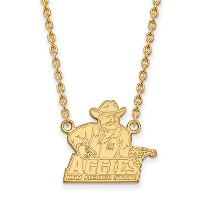 New Mexico State University Large Pendant with Chain Necklace 14k Yellow Gold 4Y007NMS-18, MPN: 4Y0…