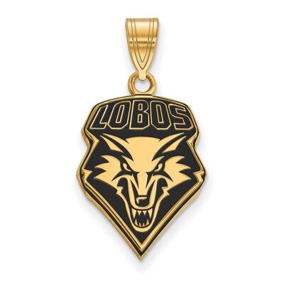 University of New Mexico Large Enamel Pendant Gold-plated Silver GP010UNM, MPN: GP010UNM, 886774911…