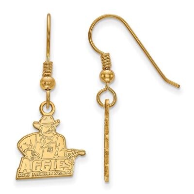 New Mexico State University Small Dangle Earring Wire Gold-plated Silver GP003NMS, MPN: GP003NMS, 8…