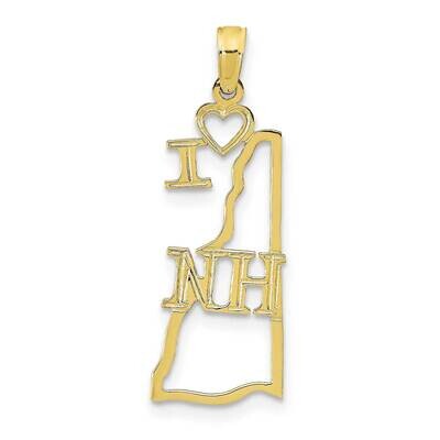 New Hampshire State Pendant 10k Gold Solid 10D1177, MPN: 10D1177,
