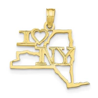New York State Pendant 10k Gold Solid 10D1181, MPN: 10D1181,