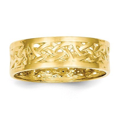 Celtic Knot Band 14k Gold Polished D912, MPN: D912, 752908232518