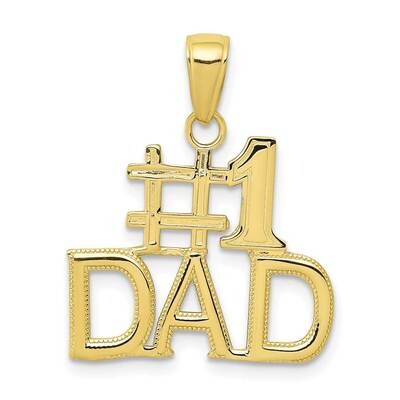 #1 Dad Charm 10k Gold 10K4734, MPN: 10K4734,