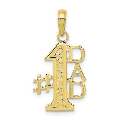 #1 Dad Charm 10k Gold 10K4732, MPN: 10K4732,