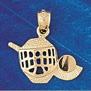 Dazzlers Jewelry Hockey Pendant Necklace Charm Bracelet in Yellow, White or Rose Gold 3586, MPN: DZ…