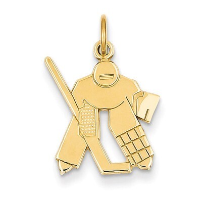 Hockey Goalie Charm 14k Gold C712, MPN: C712, 883957138572