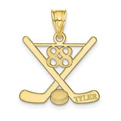 Personalized Hockey Pendant 10k Gold 10XNA703Y, MPN: 10XNA703Y,