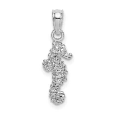 Mini Seahorse Charm 14k White Gold 3-D K7478W, MPN: K7478W, 637218174492
