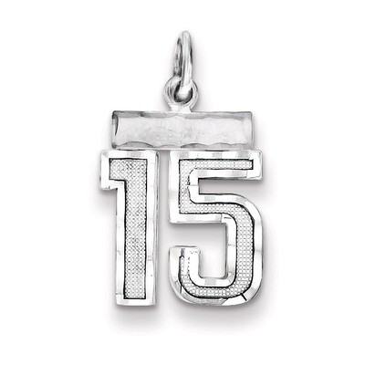 Number 15 Charm Sterling Silver QSN15, MPN: QSN15, 883957120416