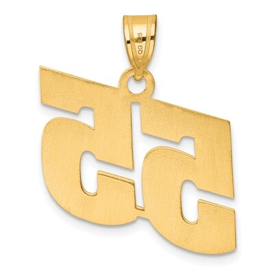 Block Number 55 Pendant 14k Gold Polished BN55, MPN: BN55, 196904079027