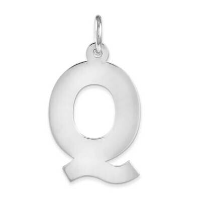 Medium Block Initial Q Charm Sterling Silver Rhodium-plated QC5095Q, MPN: QC5095Q, 883957603841