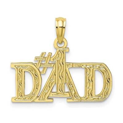 #1 Dad Pendant 10k Gold 10C3024, MPN: 10C3024, 191101403194