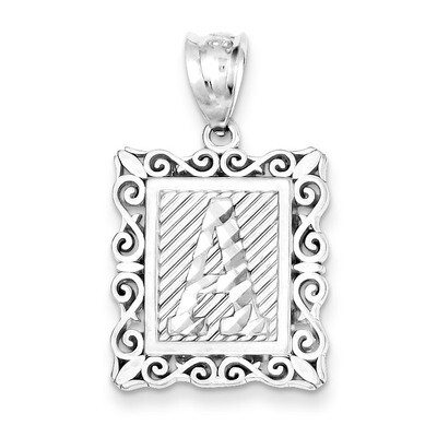 Initial A Charm Sterling Silver QC2770A, MPN: QC2770A, 883957906928
