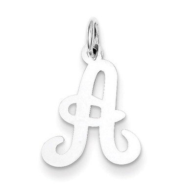 Stamped Initial A Charm Sterling Silver QC4163A, MPN: QC4163A, 883957133607