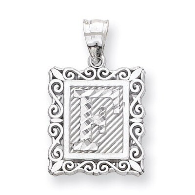 Initial F Charm Sterling Silver QC2770F, MPN: QC2770F, 883957906973