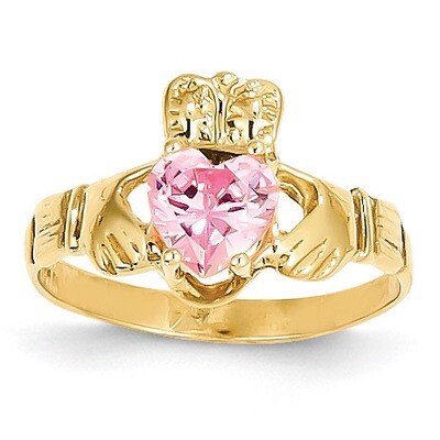 October Birthstone Claddagh Ring 14k Gold R496, MPN: R496, 883957285146