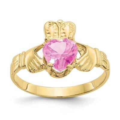 October Birthstone Claddagh Ring 10k Gold 10R496, MPN: 10R496, 191101714894