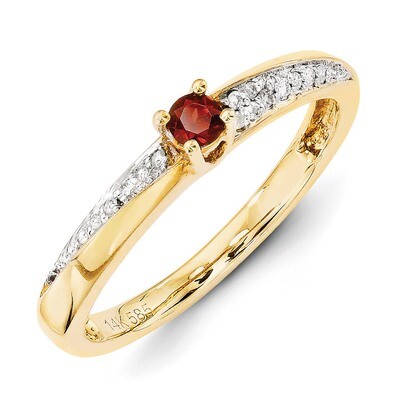 1 Birthstone Family Jewelry Diamond Semi-Set Ring 14k Yellow Gold XMR36/1, MPN: XMR36/1, 8839574186…