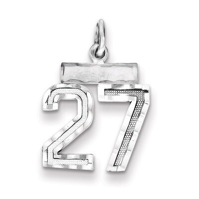 Number 27 Charm Sterling Silver QSN27, MPN: QSN27, 883957120546