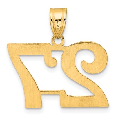 Number 27 Pendant 14k Gold Polished APN27, MPN: APN27, 196904080160