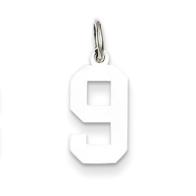 Charm Number 9 Sterling Silver Polished QSS09, MPN: QSS09, 883957102344