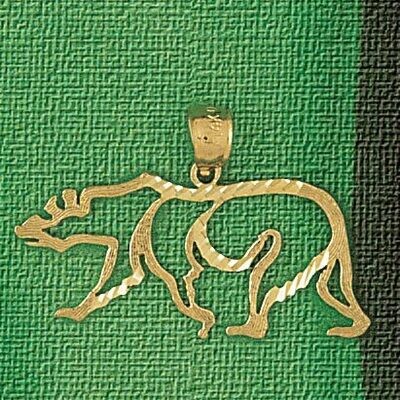 Dazzlers Jewelry Wild Bear Pendant Necklace Charm Bracelet in Yellow, White or Rose Gold 2554, MPN:…