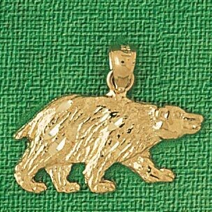 Dazzlers Jewelry Wild Bear Pendant Necklace Charm Bracelet in Yellow, White or Rose Gold 2547, MPN:…