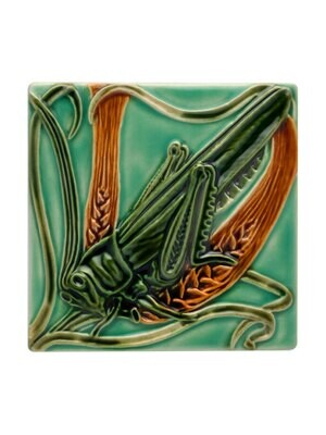 Bordallo Pinheiro Pinheiro Arte Bordallo Pinheiro Tile Grasshopper Decorated 65003587, MPN: 6500358…